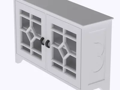 Kitchen living room cabinet with functional door  3D print model
