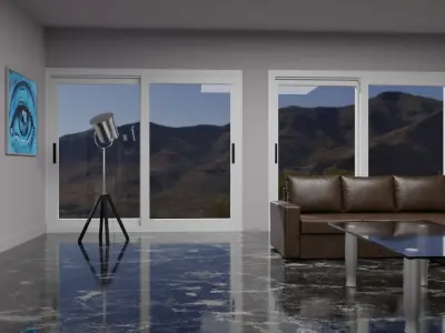 living room 3D model 74