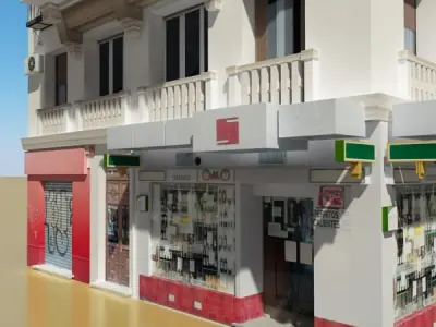 Photorealistic Low Poly Building 3D model