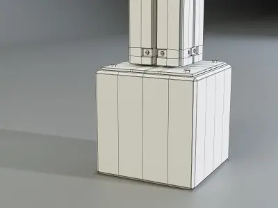 Concrete designed Lamp - Type 3A short 3D model