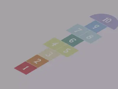 Hopscotch Low-poly 3D model