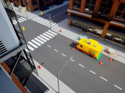 New York Dumbo Park - Bundle Low-poly 3D model