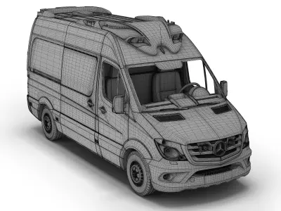 Mercedes-Benz Sprinter Italian Ambulance 3D model