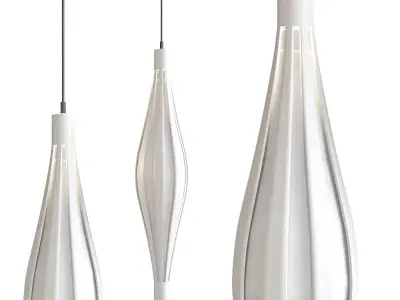 Pendant lamp white low poly 3d model Low-poly 3D model