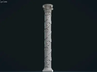 Printable  Column Pillar 3D print model