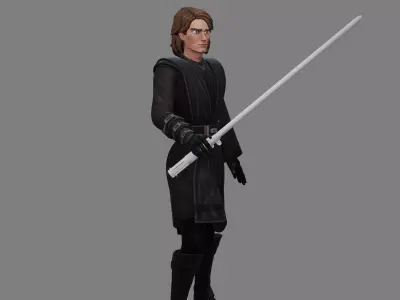 Cartoon Young Space Knight Hero 3D print model