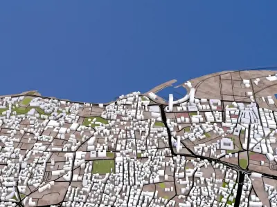 Beirut City Lebonan Low-poly 3D model