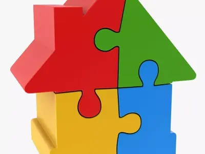 House Puzzle Low-poly 3D model