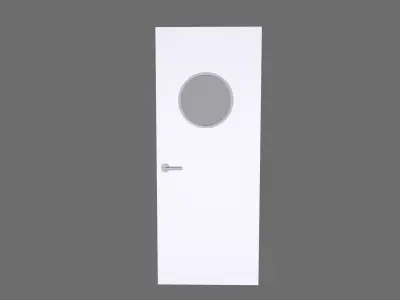Single Metal Door Low-poly 3D model