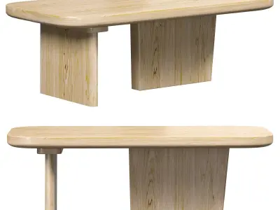 Wood coffee table by Homary 3D model