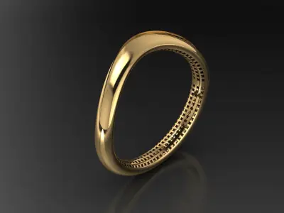Bold Luxury Bracelet with Side Lock Mechanism   3D print model