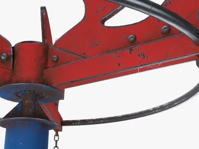 Pole rope swing 3D model