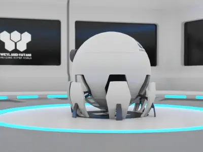 Lab room rigged - animated character 3D model