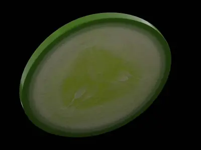 Slice of Pickle Low-poly 3D model