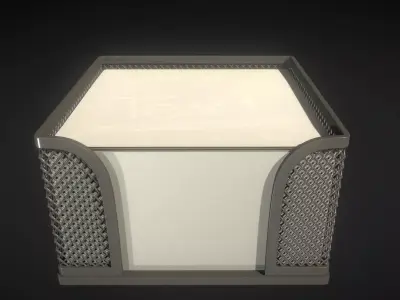 Wire Mesh Notepad Memo Cube 3D model