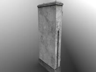 Old Electrical Box Low-poly 3D model