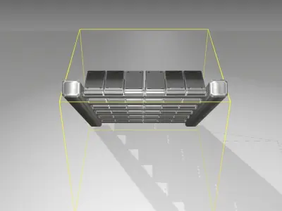 Futuristic Stairs - 15 - Basic Textures Low-poly 3D model
