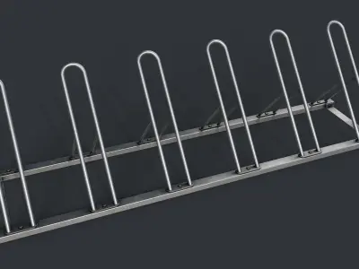 Bike Rack 7 PBR Game Ready Low-poly 3D model