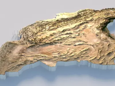 Iran Terrain Country 3D model