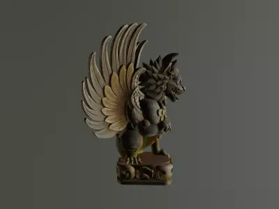 bali guardian statue 3D model