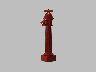 Fire Hydrant 23 - Vintage Victorian Age Fireplug 3D model