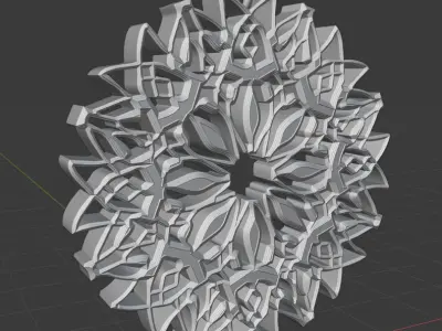 Crescent Pendant Pattern Moon Collection 4 3D print model