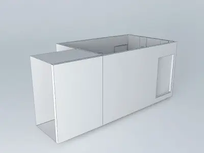 glauorkut box with wooden floor Free 3D model