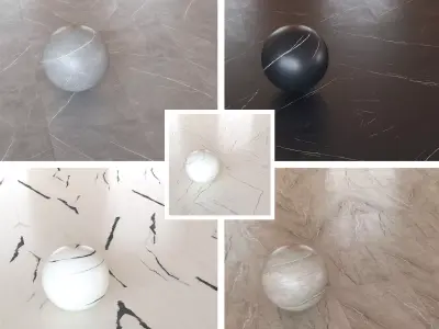 Atlas Concorde Forte dei Marmi Marble - 5 Types -Set of 44 Texture