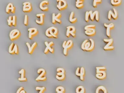 Alphabet disney 3D print model