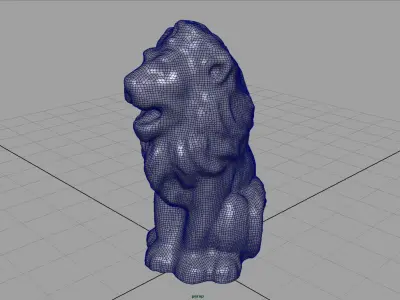 Leon Statue Low-poly 3D model