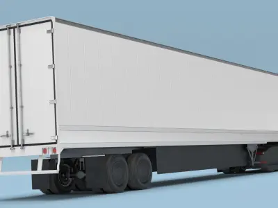  Tesla Semi Electric Truck with Cargo Trailer Rigged 