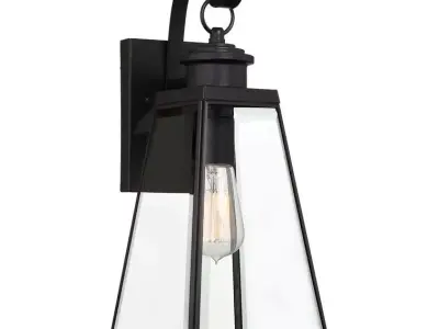 Winooski Mystic Black Beveled Glass Outdoor Wall Lantern Free 3D model