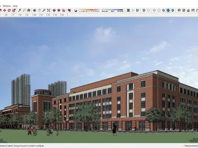 Sketchup School and University B7 3D model