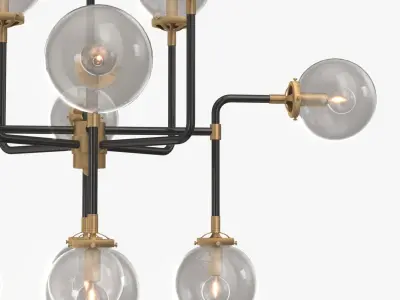 Sale Restoration Hardware Bistro Globe Clear Glass Chandelier 3D model
