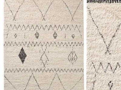 HANAA WOOL RUG 3D model