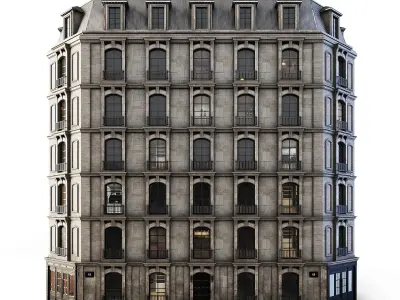 Tenement Building Low-poly 3D model