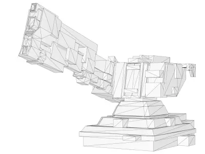Quarantine Enforcement Platform Low-poly 3D model