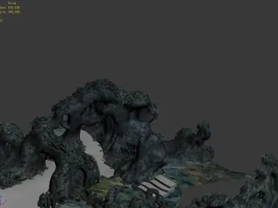 Undersea-Dragon Palace Terrain 02 3D model