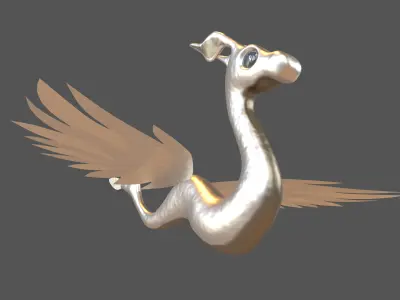 Cartoon Dragon Character v1 006 Low-poly 3D model