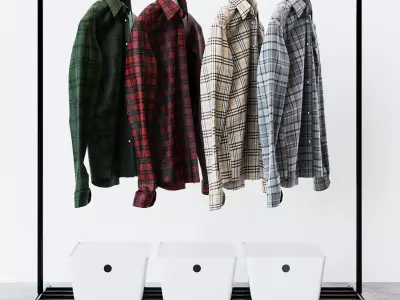 IKEA RIGGA Colored Shirts Set 3D model