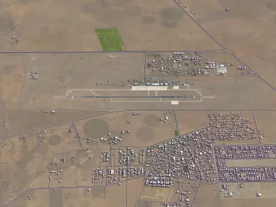 Buraydah Airport Low-poly 3D model