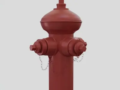 Fire Hydrant 15 - Tall Fireplug - Safety and Emergency Equipment 3D model