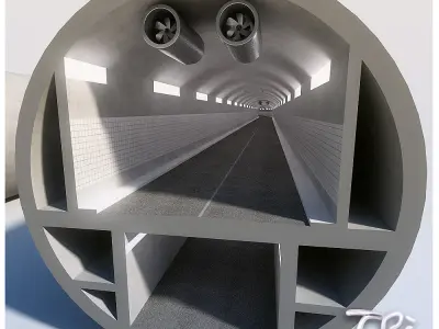 B TYPE TUNNEL SECTION 3D model