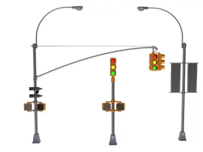 Traffic Lights 3D model