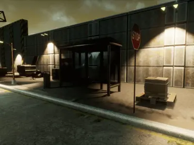 Street Props for Unreal Low-poly 3D model