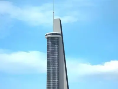 Skyscraper 01 Low-poly 3D model