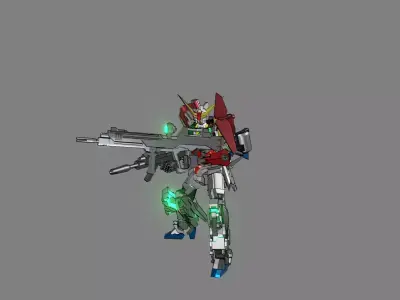 Attacker Gundam 1 3D model