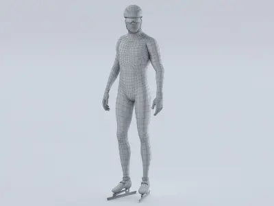  Speed Skater Short Track Animated HQ 001 Standard License 