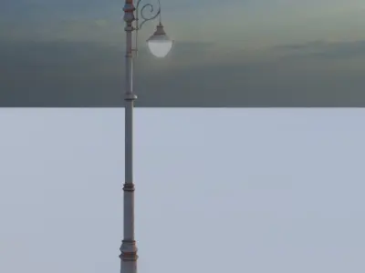 3D STREET LAMP SET Low-poly 3D model