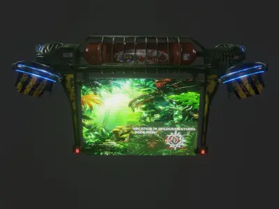 Sci Fi Advertising Drone Low-poly 3D model